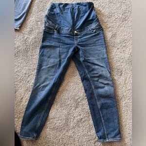 H&M Mama maternity straight leg ankle jeans, size M